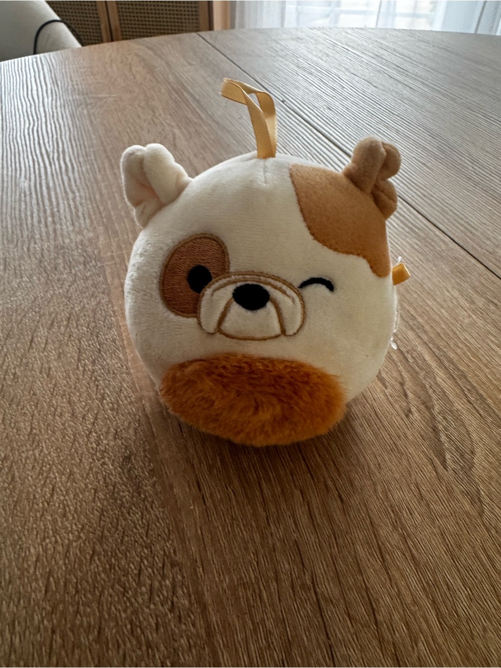 Squishmallows Bronk Bulldog Plush 3.5” Winking Dog with Loop
